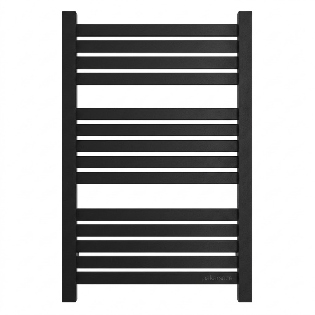 حوله خشک کن استیل فلت ۱۲۰ پاکارسازه - مشکی مات